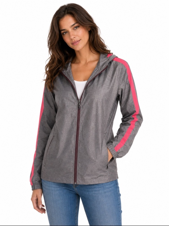 lululemon athletica Jackets & Blazers - lululemon athletica Gray Utility Jacket with Pink Accent Stripes